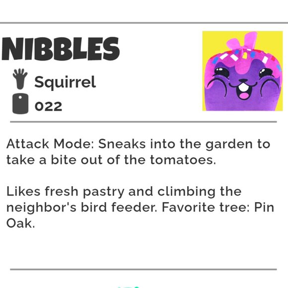 Dogs vs. Squirrels Nibbles Purple w/ Pink Frosting and Sprinkles Squirrel #022 - Picture 2 of 6